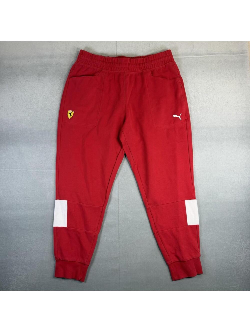 Puma Scuderia Ferrari Jogger Sweatpants Mens XL Red Logo Formula 1 F1